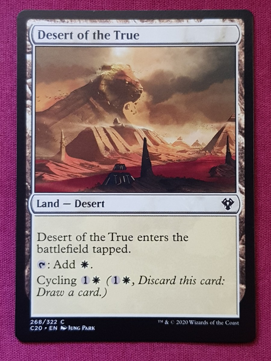 Magic The Gathering COMMANDER 2020 C20 DESERT OF THE TRUE land card MTG |  eBay