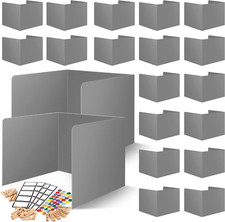 20-Pack Desk Dividers for Students - Durable  Waterproof Plastic Privacy Shield