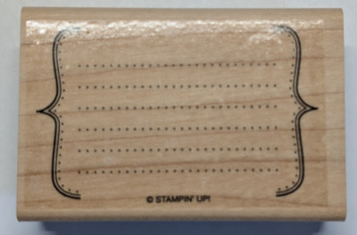 Wood/Rubber Stamp Taking Notes, Text, Messages Dotted Lines Decorative Brackets