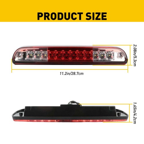 Tercera luz de freno roja/humada LED de carga para 99-16 Ford F250 F350 Super Duty - Imagen 2 de 12