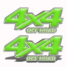 4x4 Off Road Green Bed Decal Graphic Truck Vinyl Stickers Set Of 2 - Mk204or4