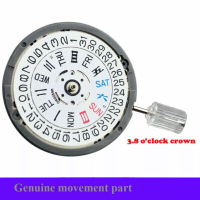 24 jewels Japan NH36A white automatic mechanical movement  3 & 3.8 o'clock crown