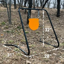 Highwild Shooting Target Stand with Chain Mounting Kit + 10" AR500 Steel Gong