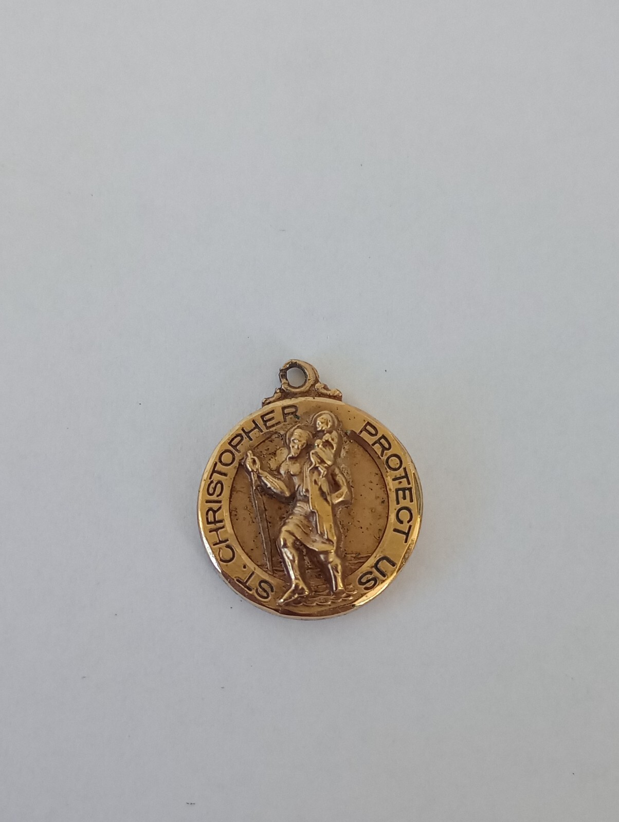 Solid Sterling Silver St. Christopher Metal Penda… - image 2