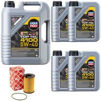 MotoröL Set Top Tec 4100 5W-40 Liqui Moly 9 Liter + ÖLfilter FüR Audi Q7 3.0 TDI