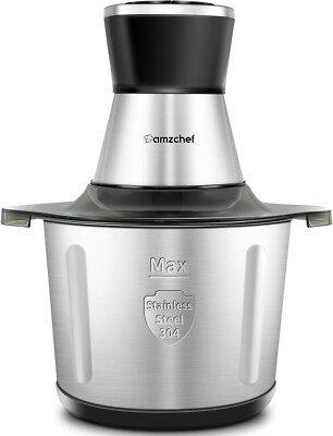 AMZCHEF Powerful Food Chopper Electric with S/S Bowl   (12 Cup) Processor 500W