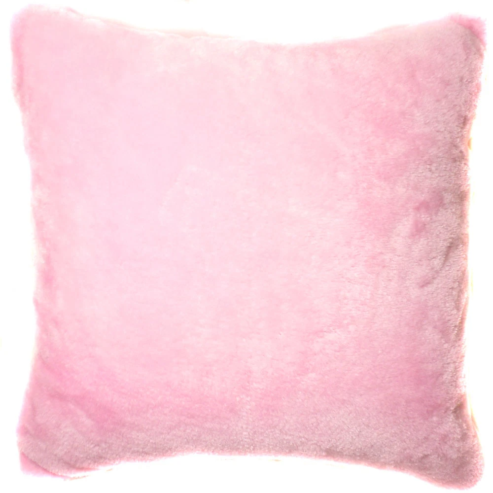 Fg23a Plain Pink Soft Faux Fur Cushion Cover Pillow Case Custom