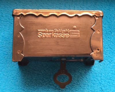 KUPFER SPARDOSE SPARBÜCHSE 