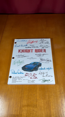 Knight Rider Pilot Script Signed- Autograph Reprints- 104 Pages
