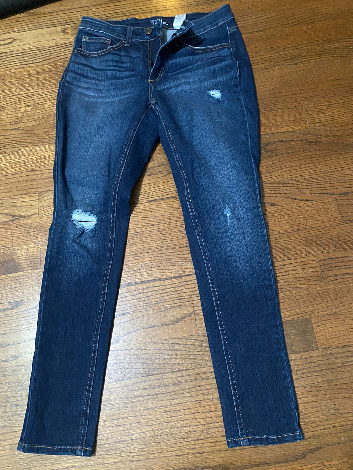 Time And Tru Mid Rise Skinny Jeans Womens Size 10 Dis… Gem