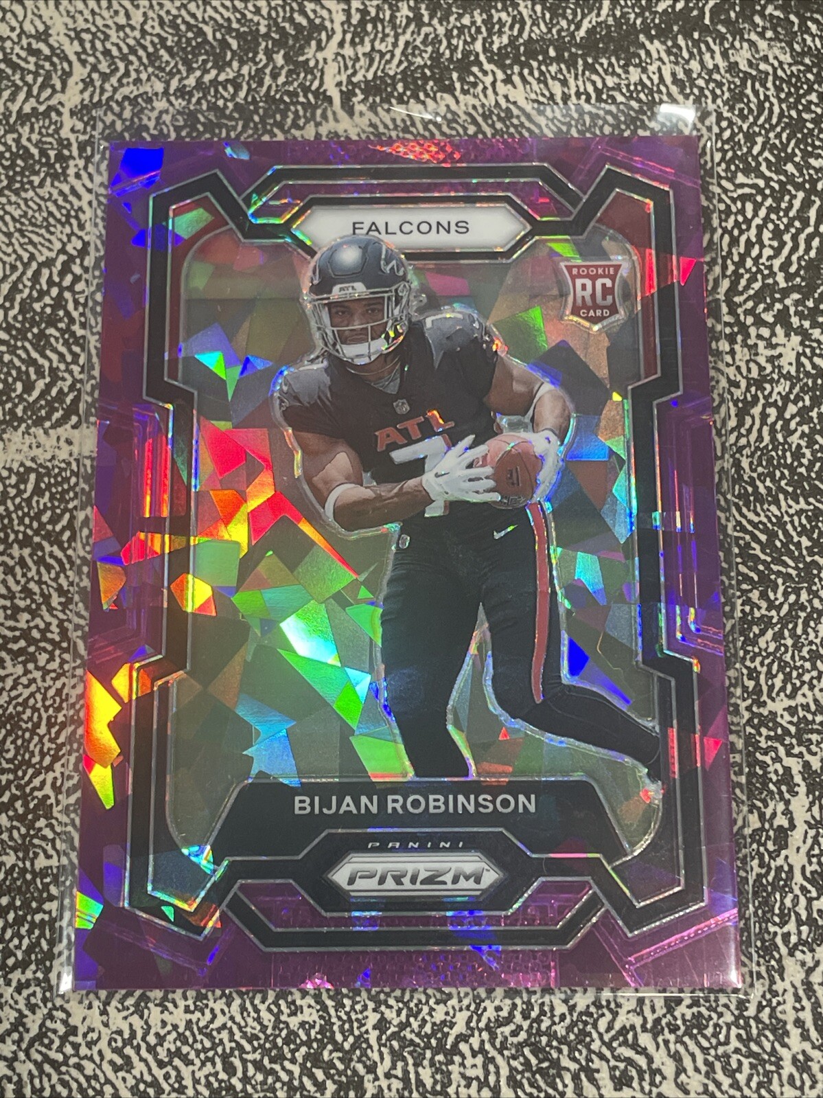 2023 Panini Prizm #305 Bijan Robinson Purple Ice Prizm Rookie RC /225 Falcons