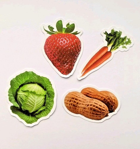 Fruit And Veg Stickers 20/50 Waterproof Vinyl Sticker For Laptop Luggage Scooter - Picture 8 of 10