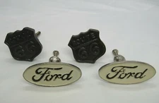 2 Root 66 and 2 Ford vintage dresser knobs lot of 4 with free shipping