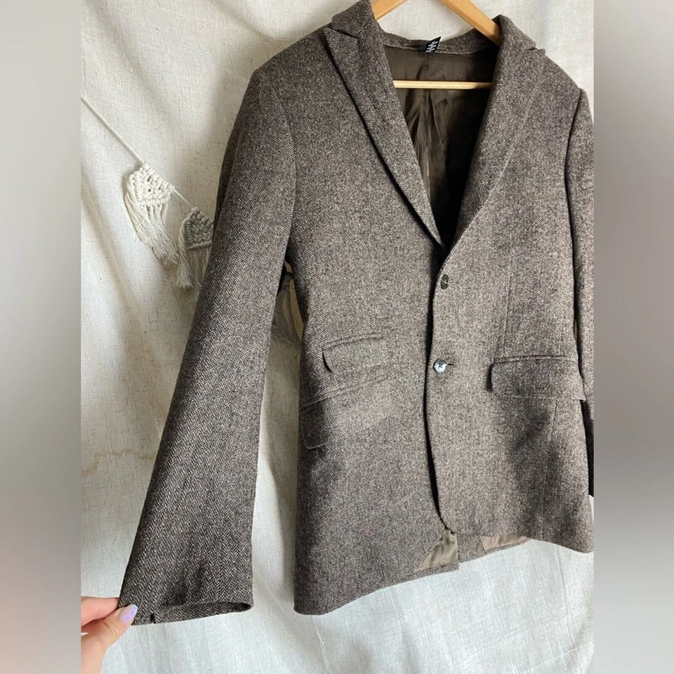 Abrigo deportivo Club Monaco de lana marrón para hombre talla 38 Foto 3 de 4