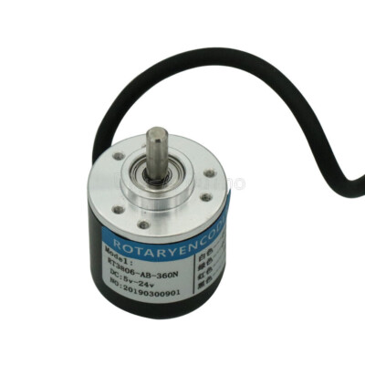 1Stks 600P/R DC 5-24V 6mm Incremental Rotary Encoder AB 2 phase Shaft 0-20KHz