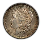 1889 $1 Morgan Silver Dollar - Watercolor Rainbow Toning - SKU-D7667