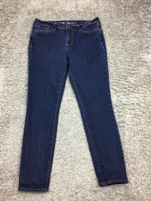 Old Navy Curvy Skinny Jeans Womens Size Short Blue Dark Wash Denim