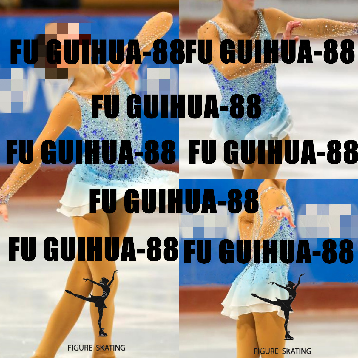 Nuevo vestido de patinaje artístico, vestido para competición 1058
