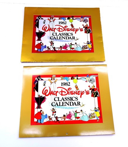 Vintage 1982 Walt Disney's CLASSICS CALENDAR in UNUSED CONDITION with Envelope!!