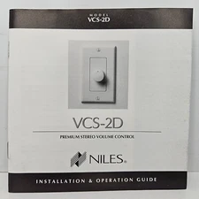 Niles VCS-2D Premium Stereo Volume Control Installation & Operation Guide Manual