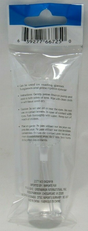 Generic Lens Cleaning Spray Glasses Sunglasses Eyeglass Solution Travel Size
