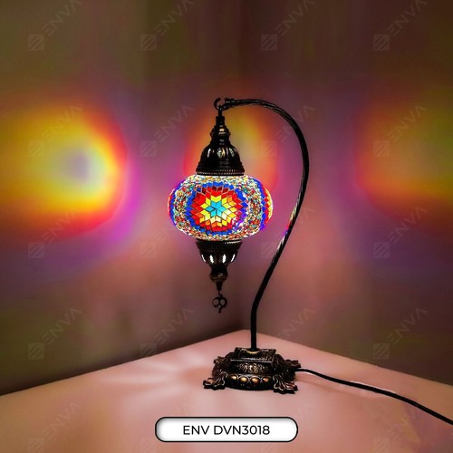 Türkisch Marokkanisch Bunte Mosaik Lampe Licht Tiffany Glas Schreibtisch Tisch KOSTENLOSE Glühbirne - Bild 53 von 76
