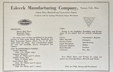 1929 AD(L16)~ESLEECK MFG. CO. TURNERS FALLS, MASS. ONION SKIN TYPEWRITER PAPERS thumbnail