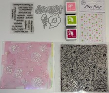 Hero Arts My Monthly Hero April 2022 Amazing Florals Kit Stamps Dies Gently used