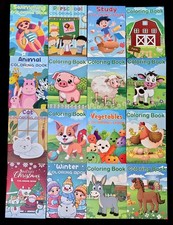 Coloring Books Party Favors for Kids Lot of 16 Books 7.5"x5" 12 Pages Each