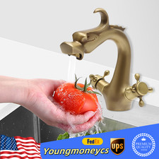 Brass Outdoor Garden Faucet Spigot Spout Tap Dragon Design