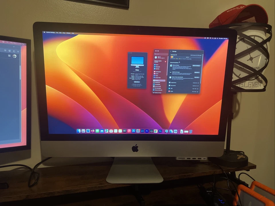 Apple 2017 iMac 27" 5K,酷睿 i7 4.2 GHz,64GB RAM,仅 2TBFusionDrive 计算机 — 第 4/4 张图片