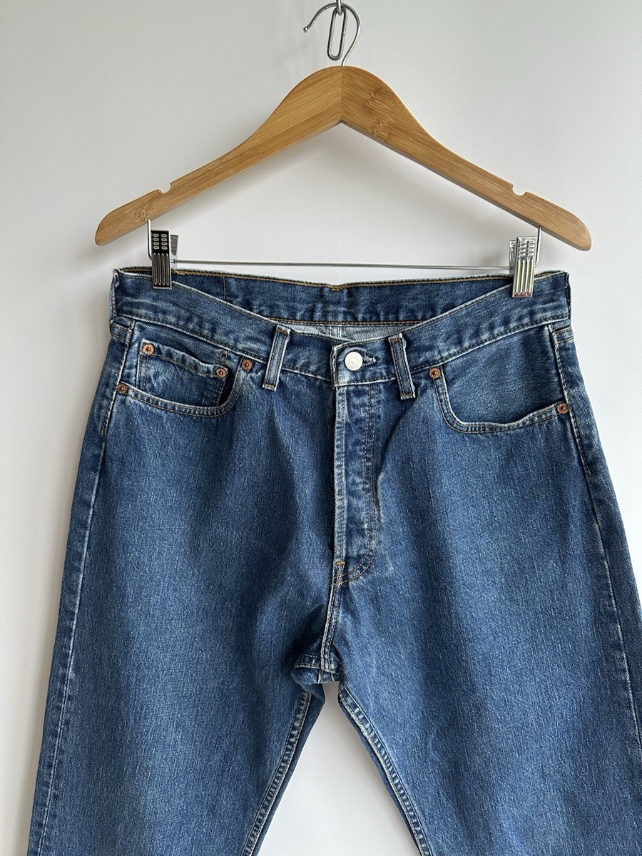 Levi’s 517 W33 L30 Levis 517 04 Straight Fit Button Fly Blue Denim Jeans Mens W33 L30