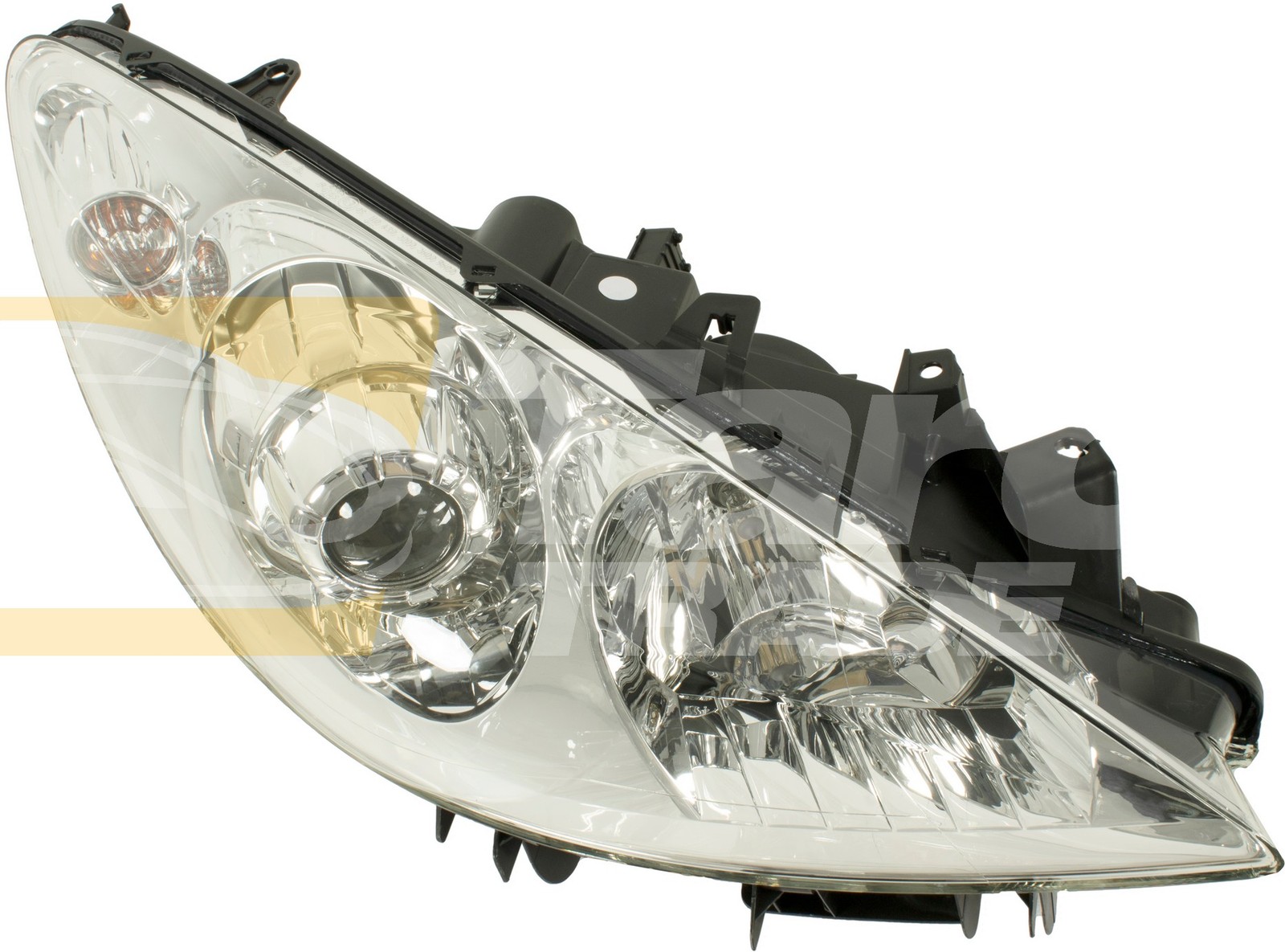 Phare avant droite pour Peugeot 307 finition chrome 2005-2007