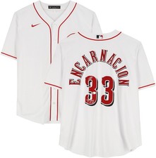 Christian Encarnacion-Strand Reds Signed White Nike Replica Jersey w/Debut Insc