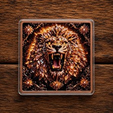 COPPER RESERVE MINT - Five (5) Ounce Bar .999 Fine UV Colorized Roaring Lion