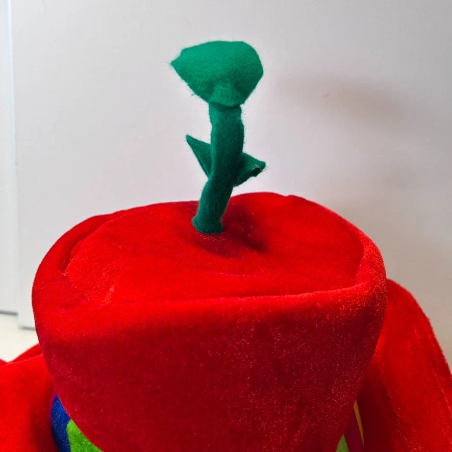 Sombrero de copa de payaso HAYES terciopelo rojo con hilo amarillo pelo Halloween hecho en EE. UU. Foto 3 de 4