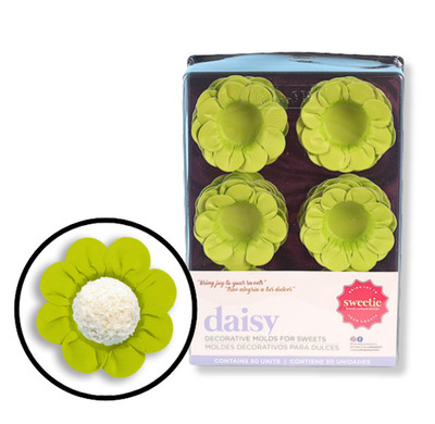 Wholesale Daisy Flower Candy Cups 6 Pack Case: Lime Green - 50% OFF Retail