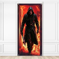 Halloween Door Cover Banner Horror Movie Party Decorations Banner