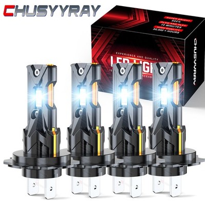 4pcs H7 H7 LED Headlight Hi/Lo Beam White 6000K Bulbs For 2014-2015 KIA OPTIMA