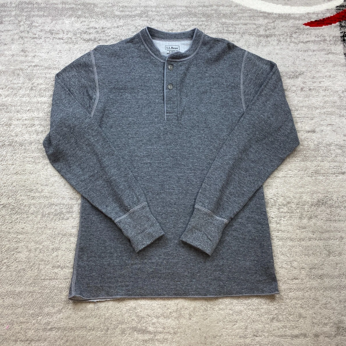 T-shirt Manches Longues L.L.Bean Homme - Henley - Soft Spruce - Taille L