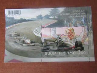 1998 USED MIKA HAKKINEN MINI SHEET FROM FINLAND