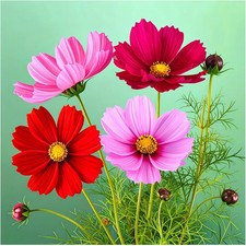 Tile Mural Cosmos Blooming Flowers Kitchen Bathroom Shower Wall Art Backsplash