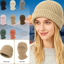 Motorcycle Balaclava Skiing Ful Face Mask Thermal Knitted BeanieHat Neck Warmer