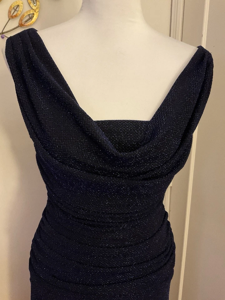 Vestido de noite azul cintilante Nightway, tamanho 4, usado - Imagem 2 de 4