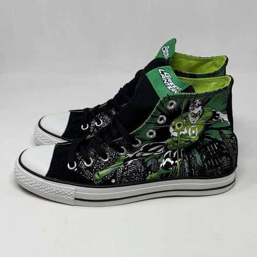 Converse All Star Hi DC Comics Green Lantern Shoes Mens 8 Womens 10 Graphic - Picture 3 of 17