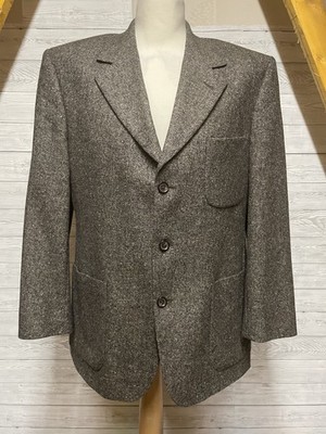 Marks and Spencer Vintage Mens Brown Cashmere Wool Blazer Jacket Size 40s