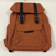 Open Story Fitted Flap Backpack Amber Brown NWT