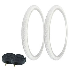 PRO TIRES 700 x 40 White P-1134 W/ HEAVYDUTY TUBES 48mm Schrader Valve
