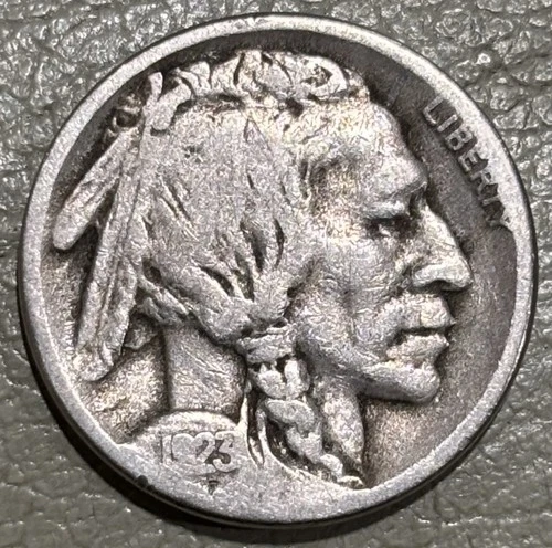 1923s Buffalo nickel, nice original GOOD condition coin nearly full date