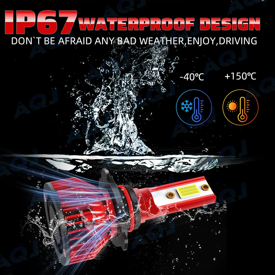 For Eagle Summit 1990-1992 9006 LED Headlight Low Beam Bulbs 6000k White Foto 3 de 4